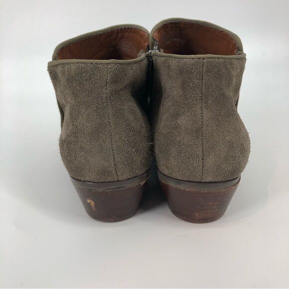 CROWN VINTAGE Tabitha Bootie Suede Leather Ankle Zip Gray 9 - Picture 8 of 15